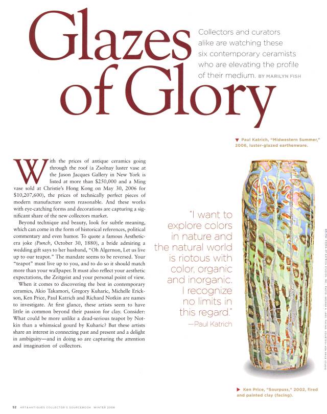 Article about Paul Katrich, 'Glazes of Glory', part 2